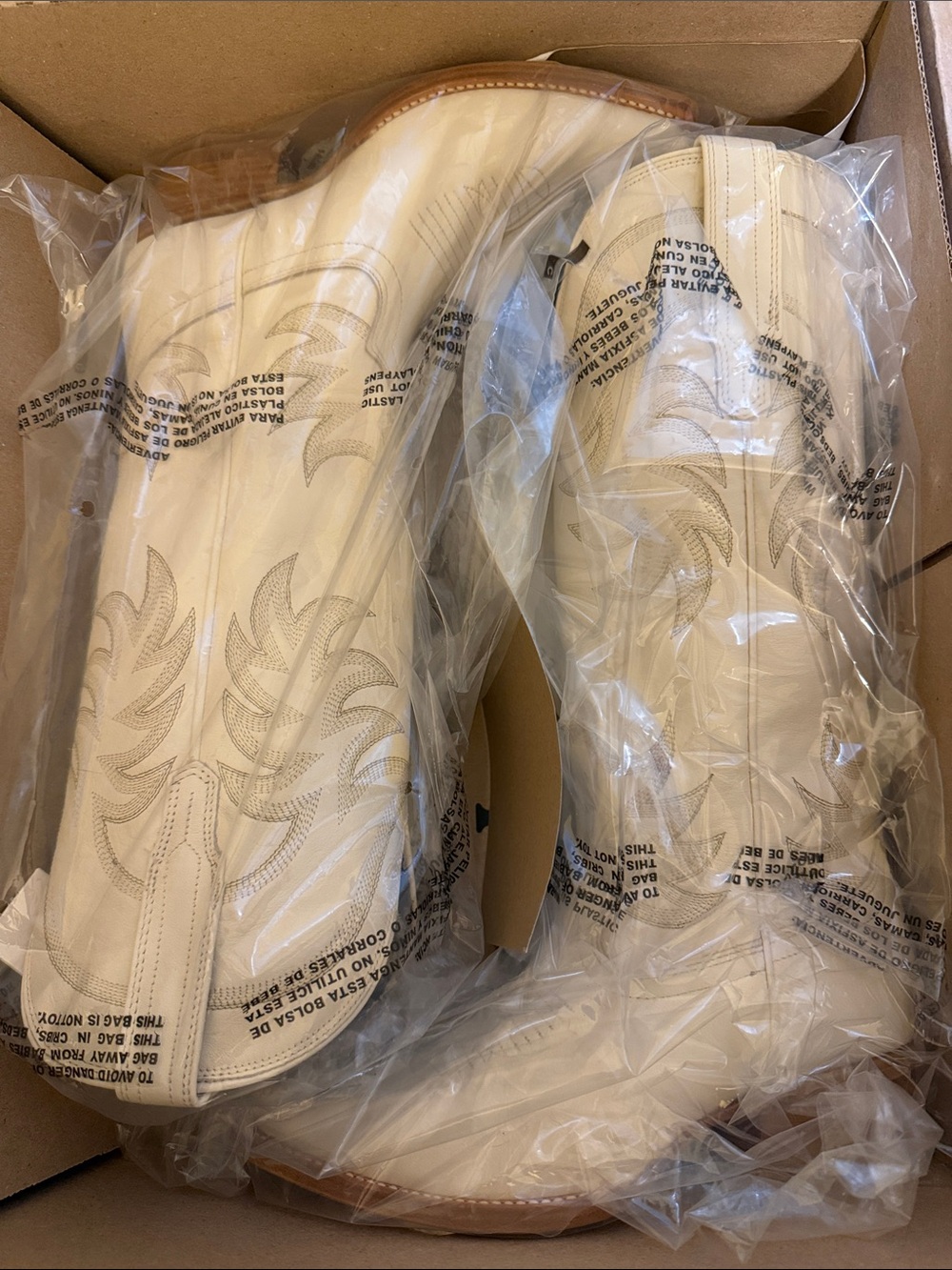 Tecovas Annie Bone Western Leather Calfskin Cowboy Boots - Picture 2 of 16